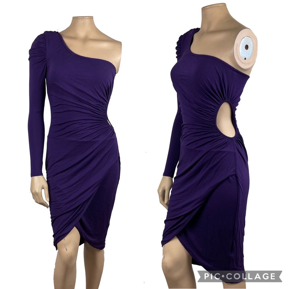 Bebe Kardashian’s Cut Out One Shoulder Dress
